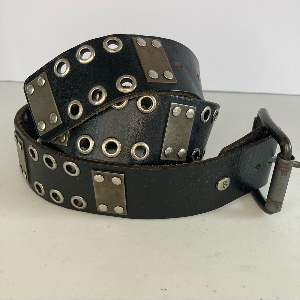 Leather Bill Adler Unisex Gun Belt Grommet Double Hole 1.5"W Sz Approx 32” Soft